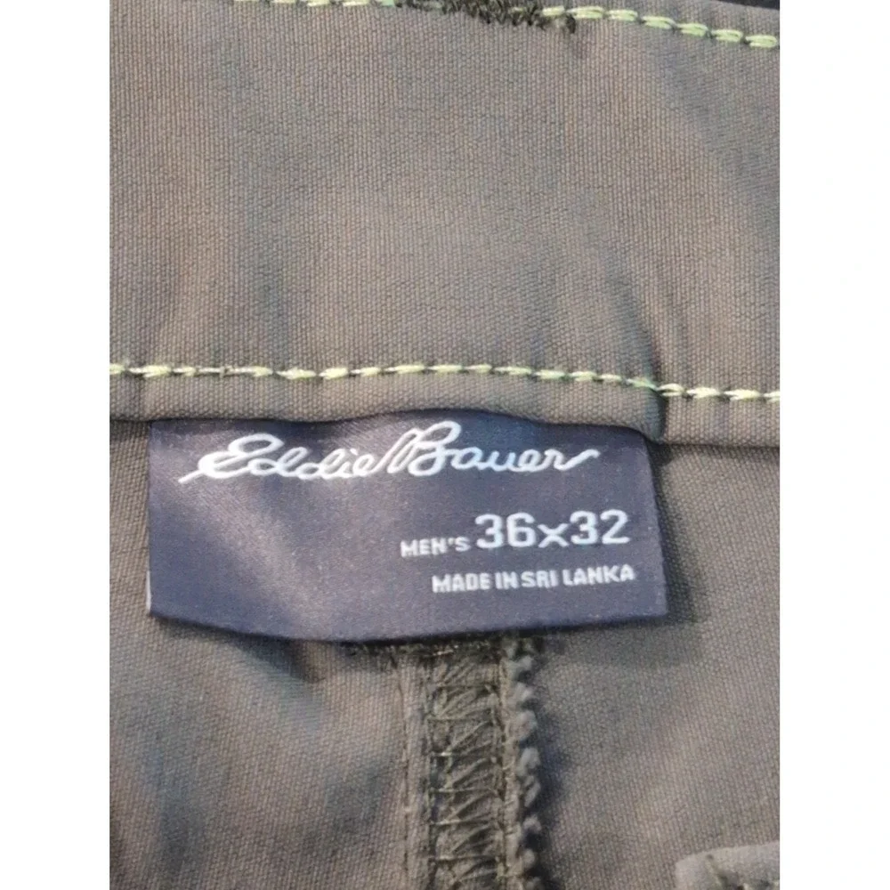 Eddie Bauer Men's 36 X 32 Performance Pants Olive Green Stretch Straight Leg